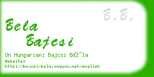 bela bajcsi business card